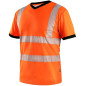 Tricou de lucru si protectie, cu maneca scurta si guler in V, reflectorizant, unisex, RIPON