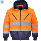 Geaca de lucru 3 in 1, de iarna, reflectorizanta, unisex, PILOT 3 HI-VIS