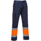 Pantalon de lucru in talie, reflectorizant, unisex, CONTRAST HI-VIS