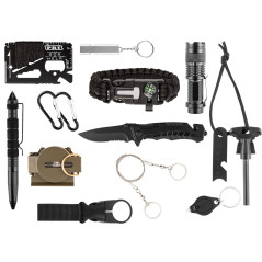Kit unelte supravietuire 14 in 1, in gentuta de textil 63-153, NEO TOOLS