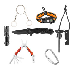 Kit unelte supravietuire 8 in 1, in cutie 63-154, NEO TOOLS